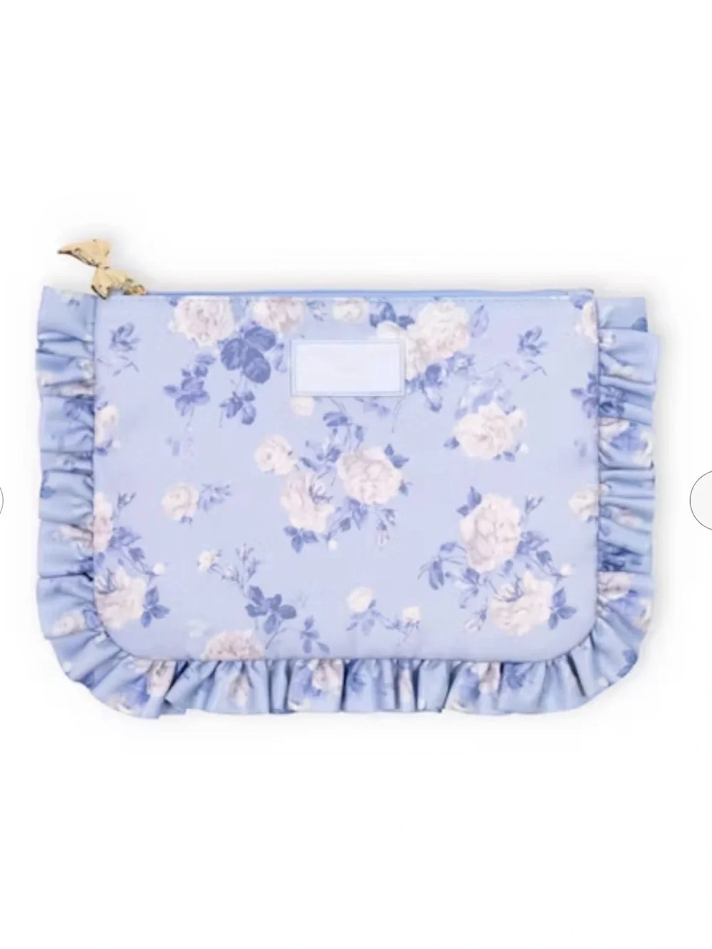 🩶LoveShackFancy x Target - Yoobi Everblooming Rosettes Flat Zip Pecil Case - NWT